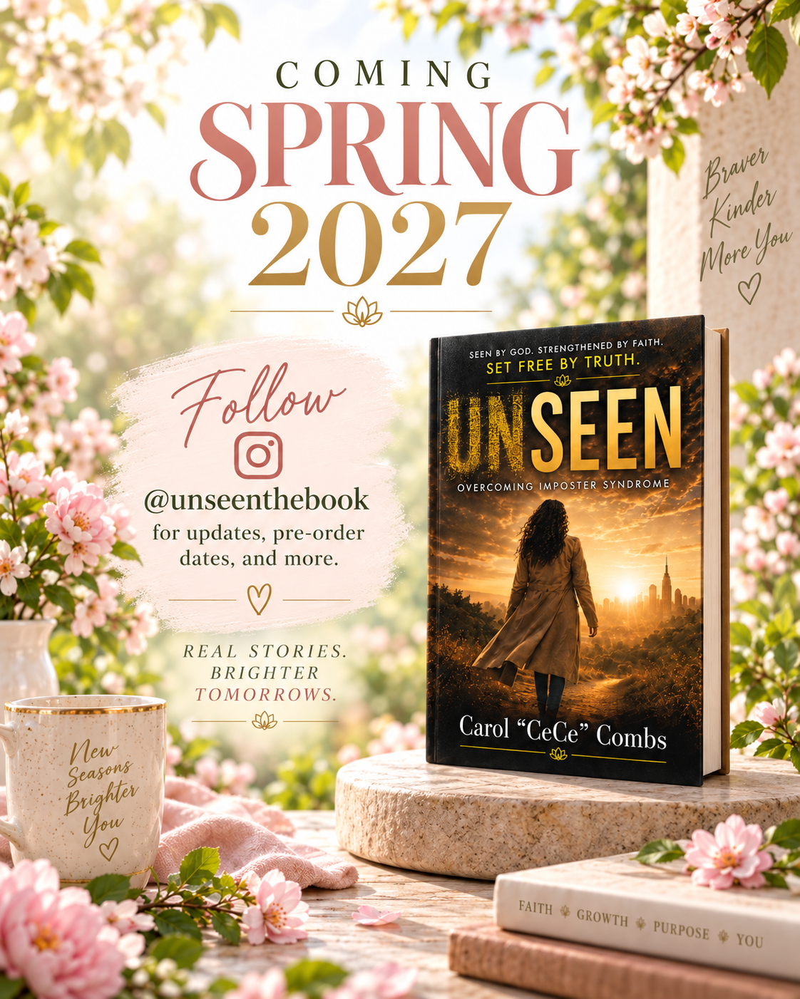 UNSEEN book artwork announcing Spring 2027 and @unseenthebook